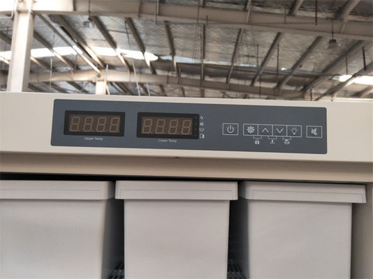 डबल इंडिपेंडेंट चैंबर्स के साथ 528 लीटर कैपेसिटी ईमानदार स्टैंडिंग डीप बायोमेडिकल वैक्सीन फ्रीजर फ्रिज कैबिनेट