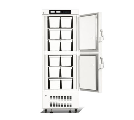 वैक्सीन भंडारण कैबिनेट के लिए 358L 12 दराज डबल चैंबर ईमानदार बायोमेडिकल कम तापमान फ्रीजर फ्रिज