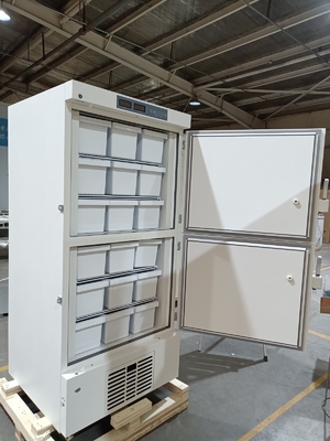 -40℃ बायोमेडिकल फ्रीजर MDF-40V528 | डबल-चैंबर मेडिकल डीप फ्रीजर डबल कंप्रेसर सिस्टम (528L) के साथ